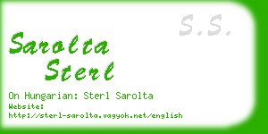 sarolta sterl business card